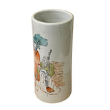Pair Chinese Oriental Ceramic White People Scenery Vases ws1321S