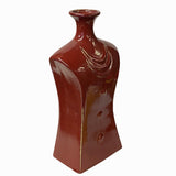 Chinese Dress Look Design Accent Flambé Red Glaze Vase ws1324S