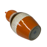 Orange White Brown Porcelain Narrow Neck Contemporary Vase ws1328S