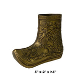 Chinese Brown Brass Color Metal Boot Shape Small Figure ws1341S