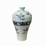 Chinese Red Blue White Porcelain Hand painted Phoenix Vase ws1399S