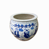 Chinese Blue White Oriental Immortal People Scenery Porcelain Pot ws1408S