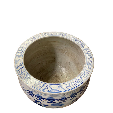 oriental planter pots Chinese Blue White Oriental Immortal People Scenery Porcelain Pot ws14 – Golden Lotus Antiques
