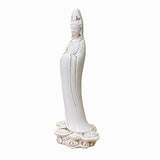 Chinese High Quality Handmade Off White Porcelain Kwan Yin Statue ws1429S