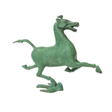 Chinese Green Rustic Ancient Artistic Horse Figure Display ws1449S
