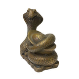 Chinese Oriental Bronze Color Metal Fengshui Snake Ingot Figure ws1458S