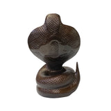 Metallic Brown Color Metal Fengshui Snake Cobra Figure ws1460S