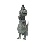 Chinese Green Black Ancient Phoenix Bird Incense Holder Display Vessel ws1475S