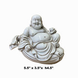 Small Vintage Finish Off White Color Porcelain Happy Buddha Statue ws1493S
