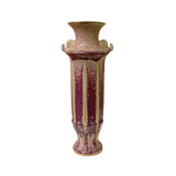 pottery vase - plum purple vase - asian art vase