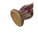 Plum Purple Distressed Ceramic Elephant Head Artistic Narrow Vase ws1505S