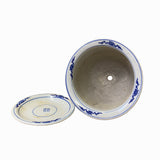 Chinese Blue White Double Dragon Porcelain Round Pot Planter ws1506S