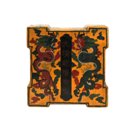 chinoiserie - yellow lacquer box - Qing style box
