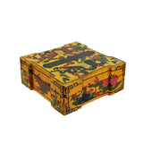 chinoiserie - yellow lacquer box - Qing style box