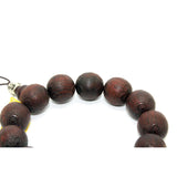 Reddish Brown Zitan Wood Beads Hand Rosary Praying Bracelet ws213S