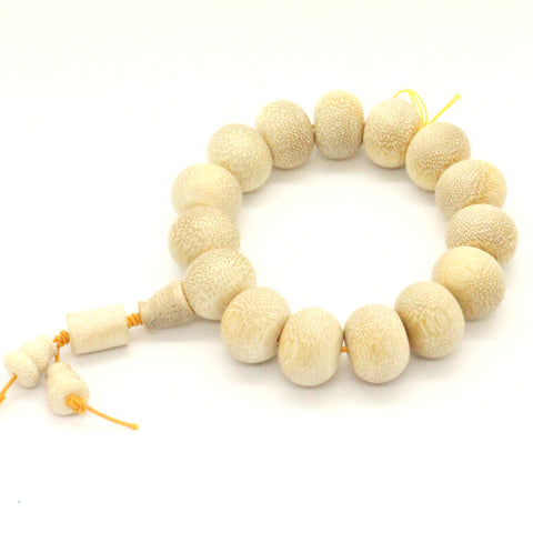 bracelet - bamboo wood - prayer beads