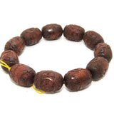 Reddish Brown Zitan Wood Beads Hand Rosary Praying Bracelet ws218S
