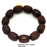 Reddish Brown Zitan Wood Beads Hand Rosary Praying Bracelet ws218S
