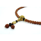 Natural Plant Seed Beads Metal Pendant Rosary Praying Necklace ws220S