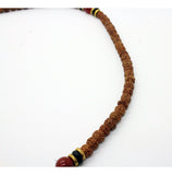 Natural Plant Seed Beads Metal Pendant Rosary Praying Necklace ws220S