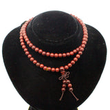 necklace - rosewood beads - prayer rosary