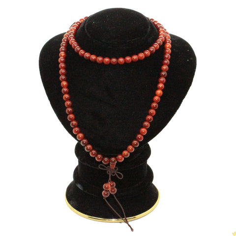 necklace - rosewood beads - prayer rosary