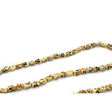 Skull Head Face Bone Color Resin Beads Rosary Praying Necklace ws225S