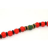 Orange Amber Color Resin Beads Rosary Praying Necklace ws226S