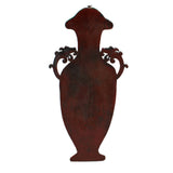 Chinese Vintage Vase Shape Lacquer Frame Porcelain Wood Wall Panels Art ws248S
