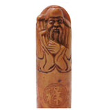 Chinese Stone Carved Old Man Theme Seal Stamp Display Art ws255S