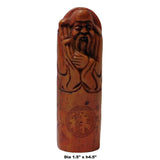 Chinese Stone Carved Old Man Theme Seal Stamp Display Art ws255S