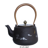 Handmade Quality Asian Heavy Cast Iron Teapot Shape Display Art ws260S