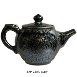 Chinese Handmade Jianye Clay Bronze Black Glaze Decor Teapot Display ws270S