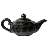 Chinese Handmade Jianye Clay Bronze Black Glaze Decor Teapot Display ws271S