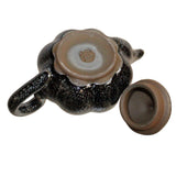 Chinese Handmade Jianye Clay Bronze Black Glaze Decor Teapot Display ws271S