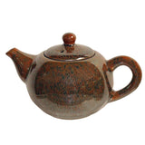 Chinese Handmade Jianye Clay Bronze Brown Glaze Decor Teapot ws281S