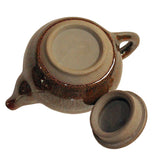 Chinese Handmade Jianye Clay Bronze Brown Glaze Decor Teapot ws281S