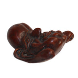 Chinese Bamboo Carved Old Man Face Display ws299S