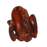 Chinese Bamboo Carved Happy Man Face Display ws301S