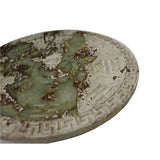 Chinese Stone Ancient Motif Carving Eight Trigrams Round Decor Display ws312S
