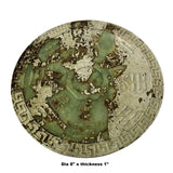 Chinese Stone Ancient Motif Carving Eight Trigrams Round Decor Display ws312S