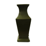 olive green vase - ceramic vase- small vase