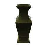 Chinese Handmade Dark Olive Green Ceramic Accent Vase ws321S