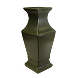 olive green vase - ceramic vase- small vase