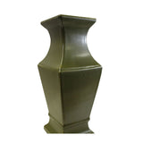 olive green vase - ceramic vase- small vase