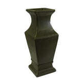 Chinese Handmade Dark Olive Green Ceramic Accent Vase ws321S