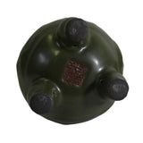 Chinese Handmade Dark Olive Army Green Ceramic Accent Ding Holder ws323S
