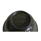 Chinese Handmade Dark Olive Army Green Ceramic Accent Bowl ws324S