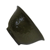 Chinese Handmade Dark Olive Army Green Ceramic Accent Bowl ws324S