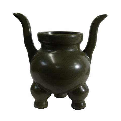 incense holder - ding - oriental clay urn